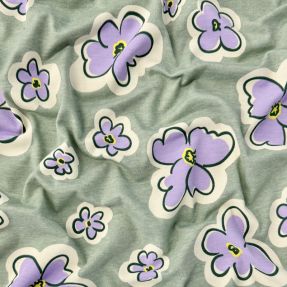 Jersey Flowers dark mint melange