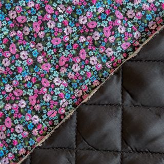 Stepped fabric Retro tossed flowie digital print