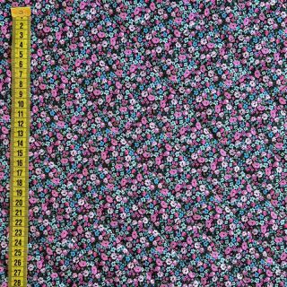 Stepped fabric Retro tossed flowie digital print