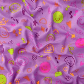 Jersey Neon doodles lavender