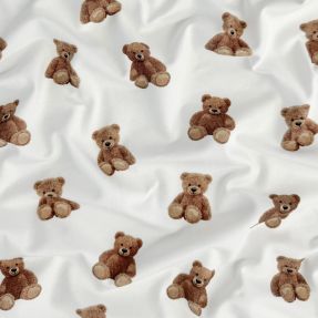 Jersey Teddy bears ecru digital print ORGANIC