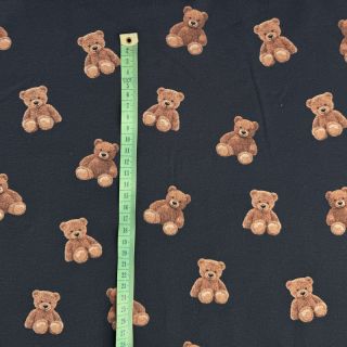 Jersey Teddy bears navy digital print ORGANIC