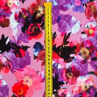 Sweat fabric Wild rose lavender digital print