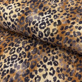 Double gauze/muslin Animal skin panther digital print