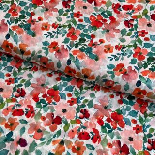 Viscose DOBBY Wild rose digital print