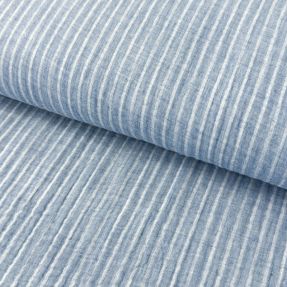 Double gauze/muslin YARN DYED Stripes light blue