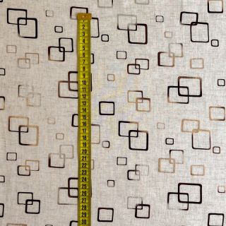 Linen viscose FOIL Graphic bronze