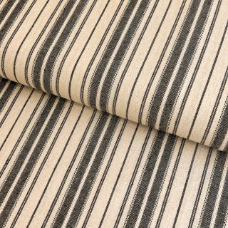 Linen viscose Doubled stripes black