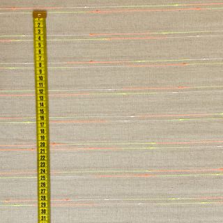 Linen viscose NEON stripe multicolour