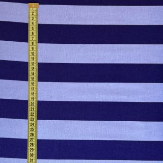 Cotton fabric FLANNEL Stripes cobalt