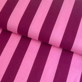 Cotton fabric FLANNEL Stripes pink