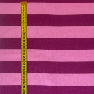 Cotton fabric FLANNEL Stripes pink