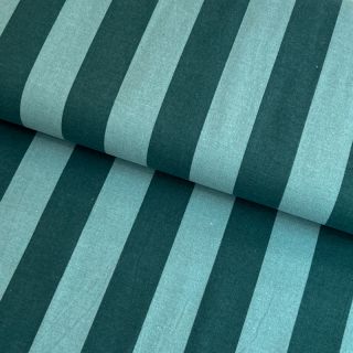 Cotton fabric FLANNEL Stripes petrol