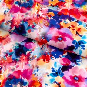 Viscose RADIANCE Splash flowers digital print