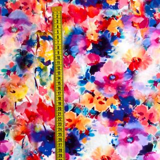 Viscose RADIANCE Splash flowers digital print