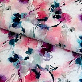 Viscose RADIANCE Abstract aquarella digital print