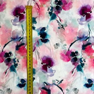 Viscose RADIANCE Abstract aquarella digital print