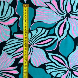 Viscose ECOVERO Florals petrol digital print