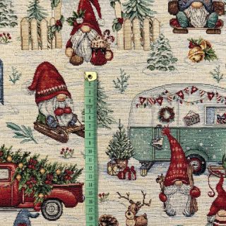 Decoration fabric GOBELIN PREMIUM Tomte Jolly Holiday