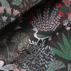 Decoration fabric jacquard Botanic Paradise Bird