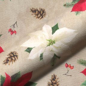 Decoration fabric Classic Poinsettia Flower digital print