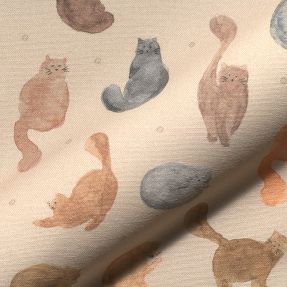 Decoration fabric Cat Furry Friend digital print