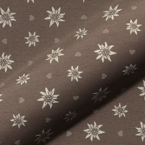 Decoration fabric jacquard DOUBLE FACE Landhaus Edelweiss taupe