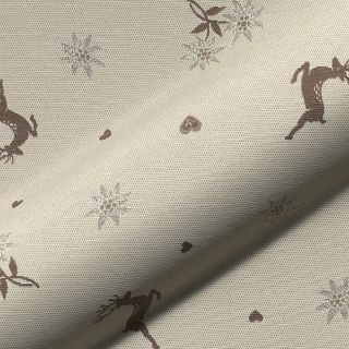 Decoration fabric jacquard DOUBLE FACE Landhaus Mixed Icon taupe