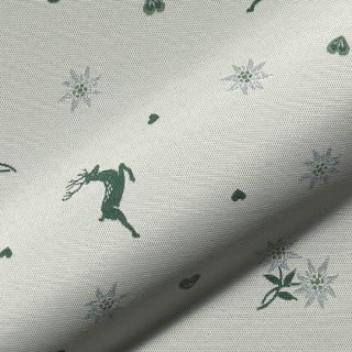 Decoration fabric jacquard DOUBLE FACE Landhaus Mixed Icon forest green