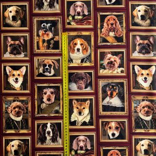 Decoration fabric Dogs Golden Age digital print