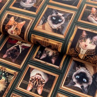 Decoration fabric Cats Golden Age digital print