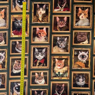 Decoration fabric Cats Golden Age digital print