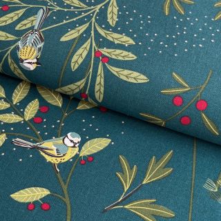 Decoration fabric premium Birds Berry Branch