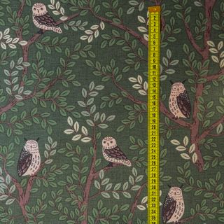 Decoration fabric premium Forest Wood Owl