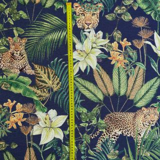 Decoration fabric GOBELIN PREMIUM Leopard Leaf Jungle