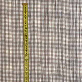 Double gauze/muslin Double sided CHECKS MINI sand