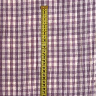 Double gauze/muslin Double sided CHECKS MINI grape