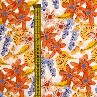 Viscose RADIANCE Old flowers digital print