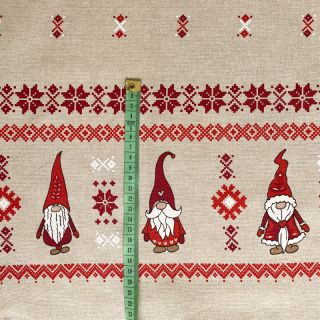 Decoration fabric Linenlook Tomto folklore together