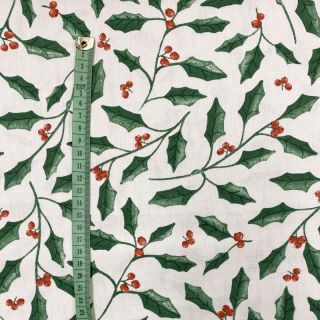 Decoration fabric premium Holly branch Xmas