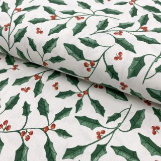 Decoration fabric premium Holly branch Xmas