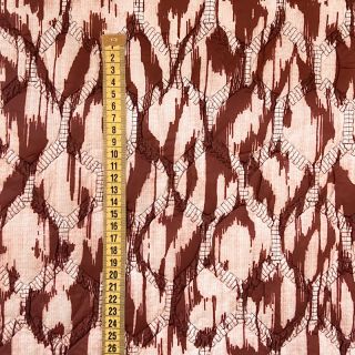 Stepped fabric Blurry Ikat brown