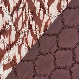 Stepped fabric Blurry Ikat brown