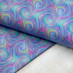 Sweat fabric Magic colours purple digital print