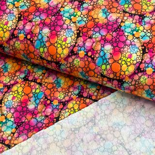 Sweat fabric Bubble Spheres multi digital print