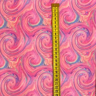 Sweat fabric Magic colours pink digital print