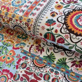 Decoration fabric jacquard Ethnic multico