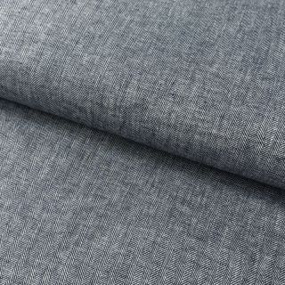 Linen cotton Fishbone navy