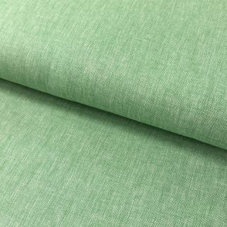 Linen cotton Fishbone green