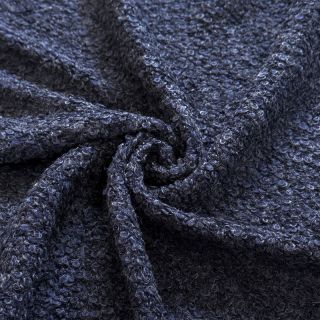 Knit fabrics Bouclette navy